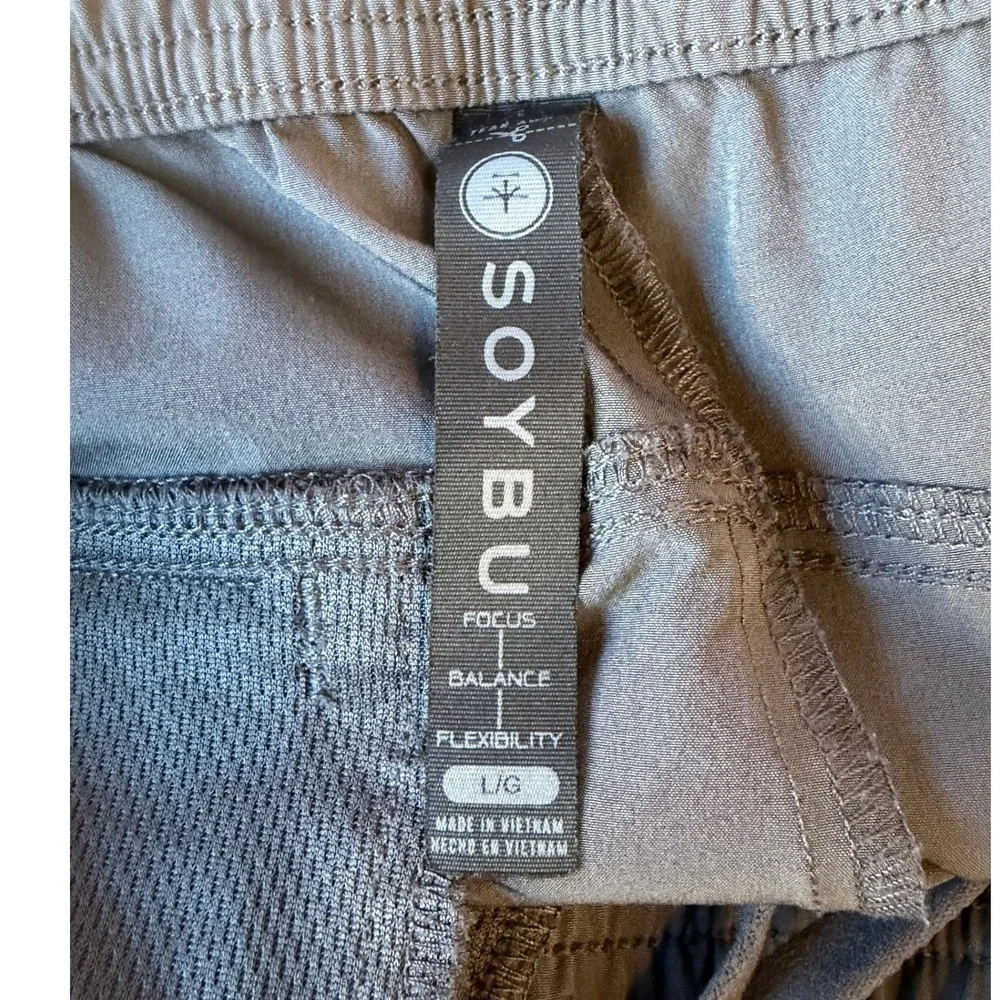 Soybu Men's Focus Balance Flexibility Joggers Gray Elastic Waist L